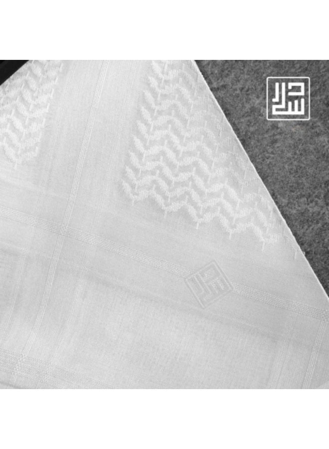 desar Disar white shemagh, 100% cotton - Image 2